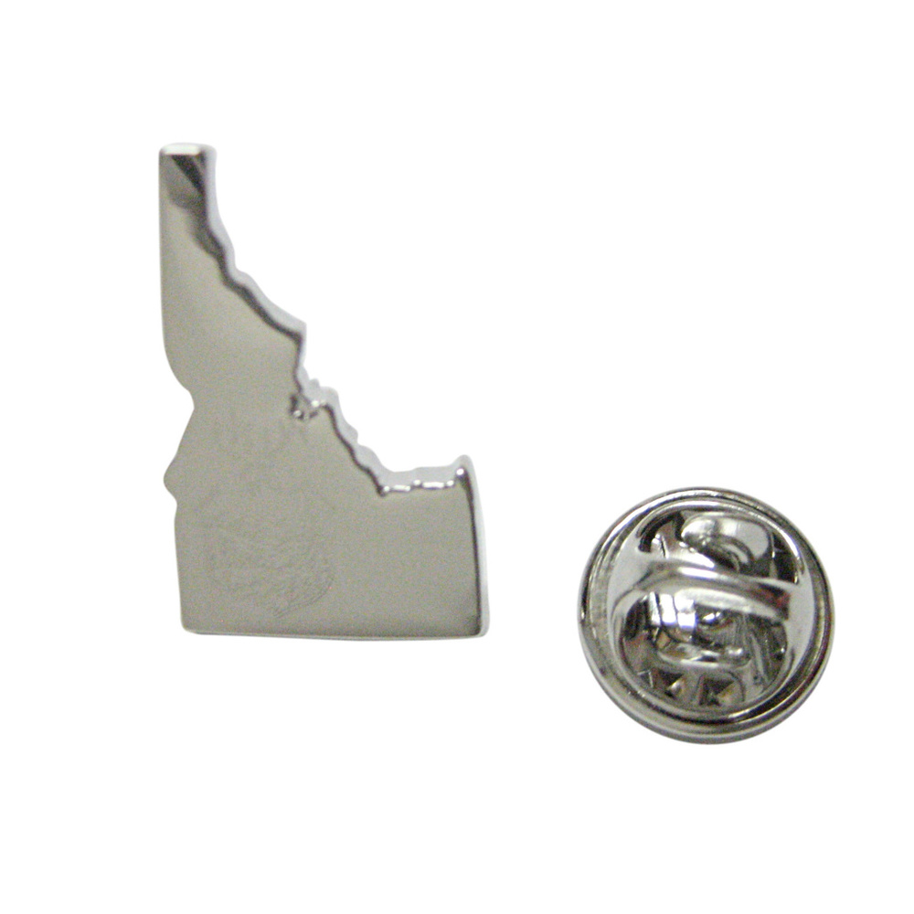 Idaho State Map Shape And Flag Design Lapel Pin - image 1